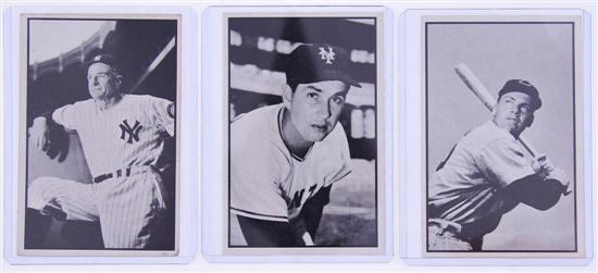 Bowman 1953 black and white baseball