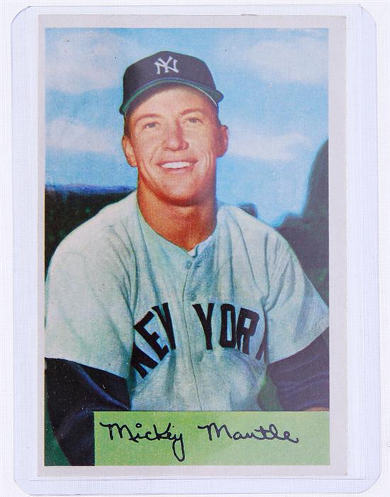 Bowman 1954 Mickey Mantle 65 baseball 134d92