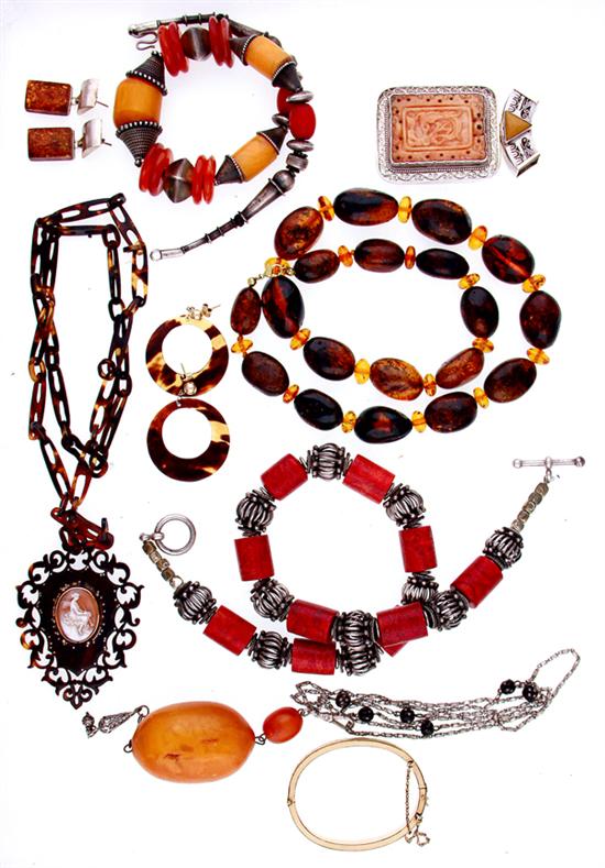 Collection of antique jewelry large