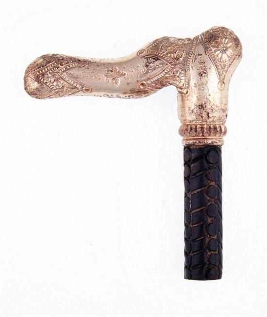 Victorian gold-filled cane handle 19th