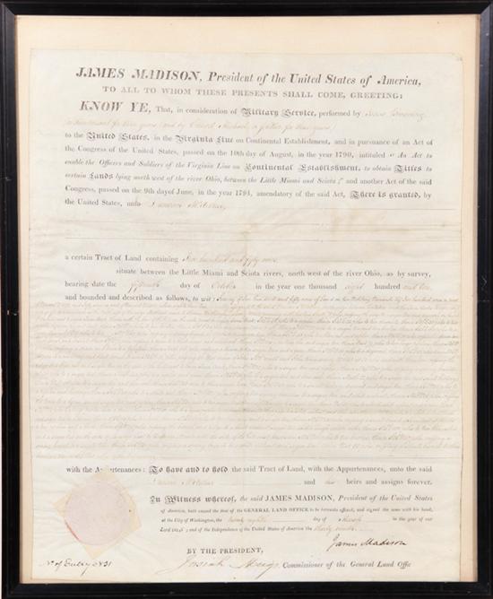 President James Madison signed