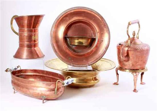 Collection of copper and brass