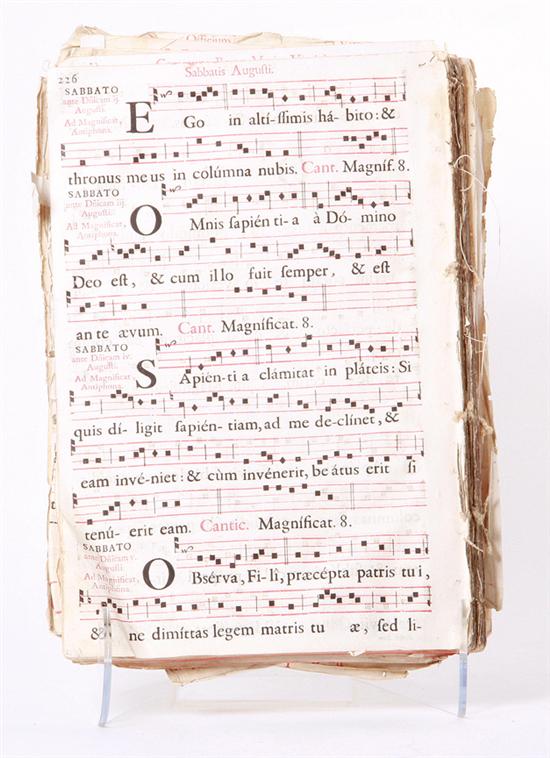 Gregorian antiphonary music sheets 17th/18th