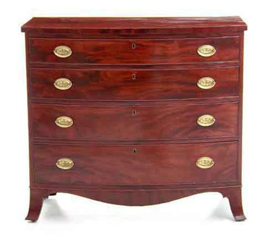 Federal mahogany bowfront chest 134e22