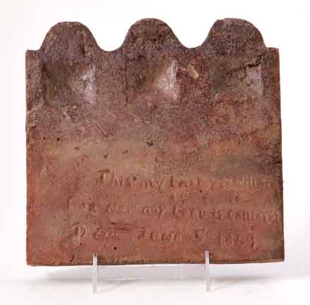 Southern stoneware verse inscribed 134e31