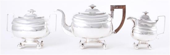 American coin silver tea set by John