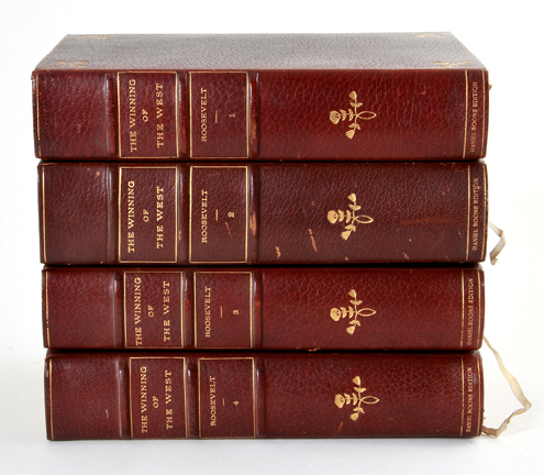 Rare leatherbound books: Roosevelt's