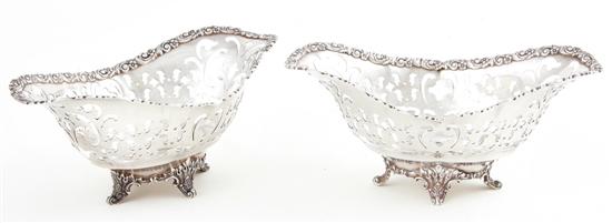 Pair Tiffany Co sterling reticulated 134e98