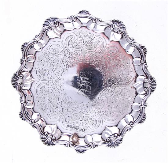 William IV sterling salver William