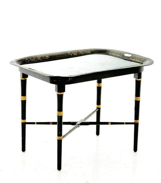 Toleware tray on stand 19th century 134ea9