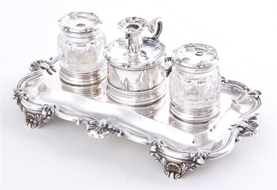 William IV sterling inkstand by