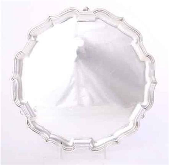 English sterling footed salver 134eb4