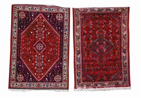 Two carpets Persian Abadeh carpet