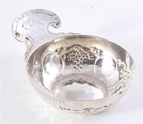 French silver wine taster dated 134f1b