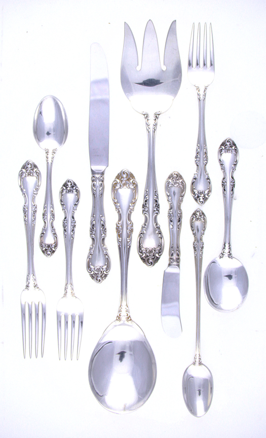 Gorham Melrose pattern sterling flatware