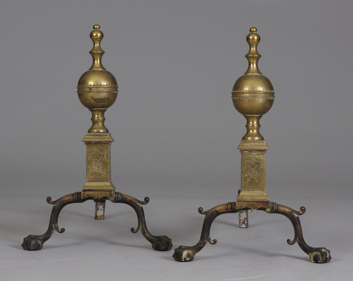 Fine Pair of Whitingham Brass Chippendale