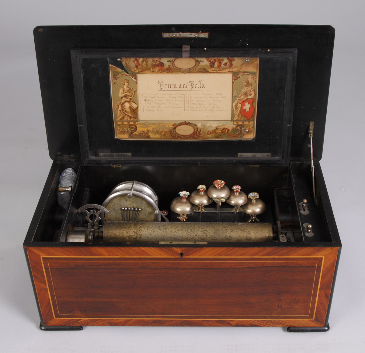 12 Tune Cylinder Music Box With