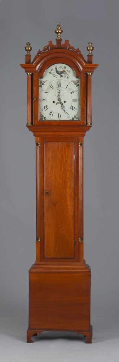 N E Chippendale Cherry Tall Case 134f7a