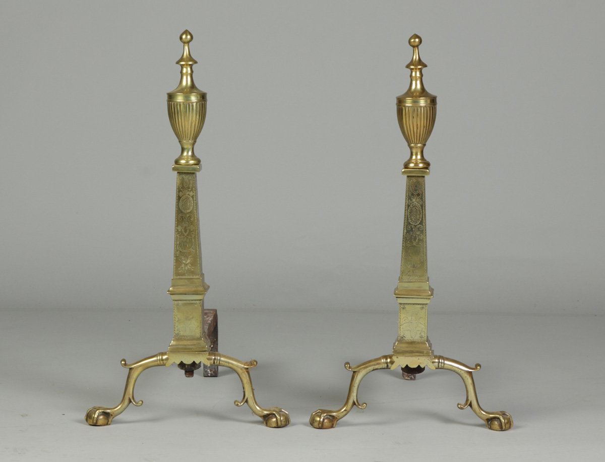 Pair of Chippendale Style Brass 135031