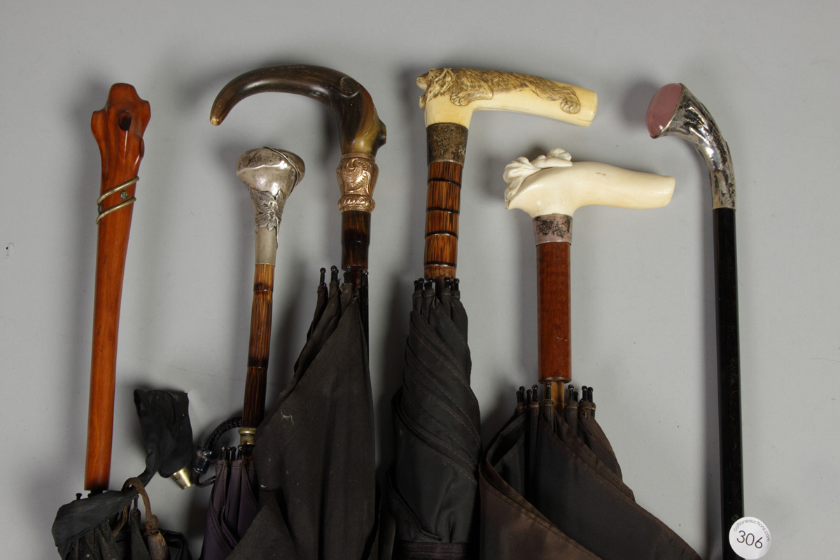 Misc umbrellas carved ivory handles 135064