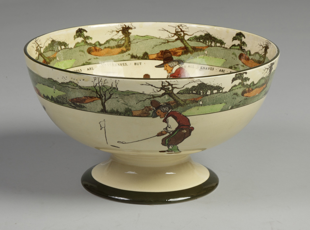 Early Doulton Punch Bowl Golfing 135068