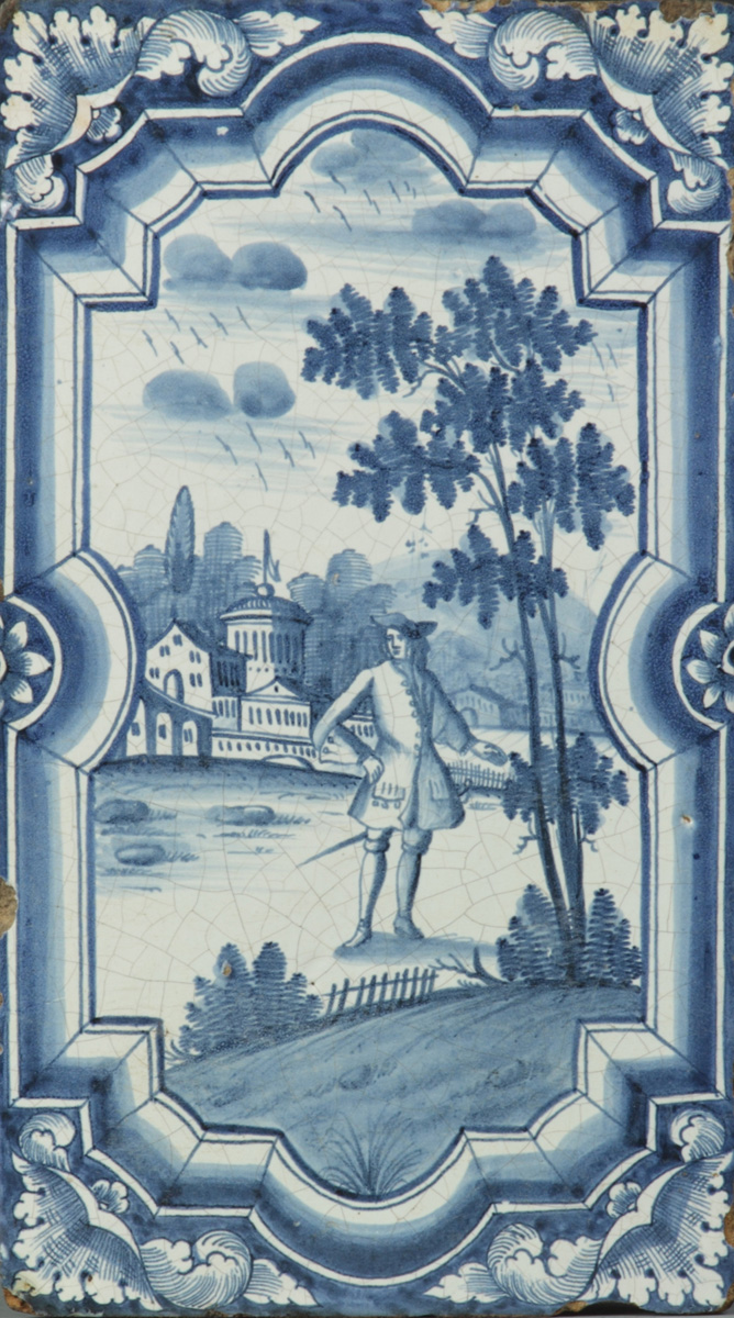 Early Delft Tile Some glaze wear