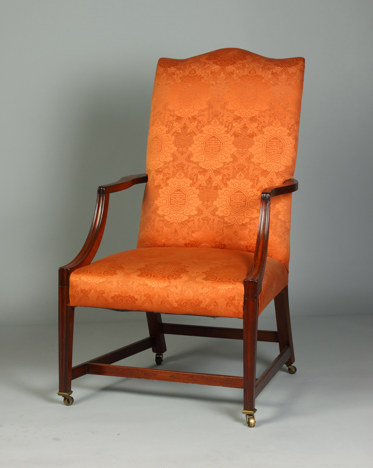 Hepplewhite Mahogany Lolling Chair 1350af