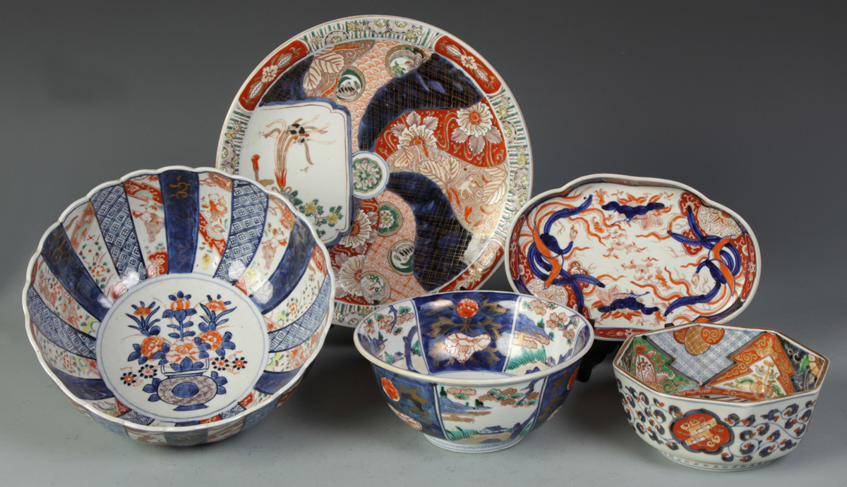Group of Imari Bowls & Platters