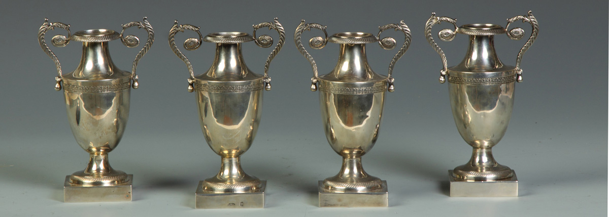 Set of 4 Classical Style Silver 13512b