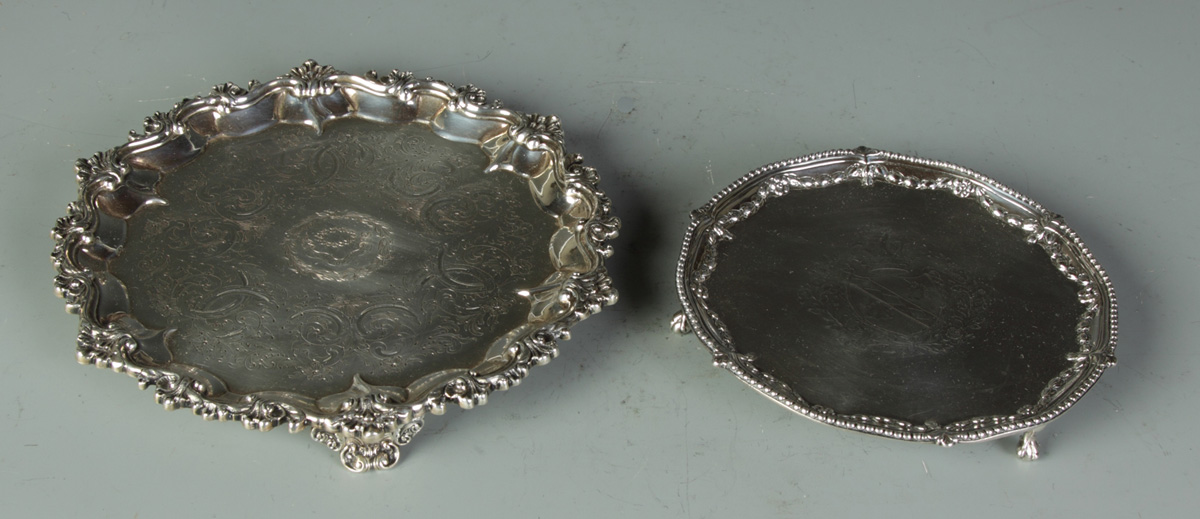 2 George III Sterling Salvers 85  135148