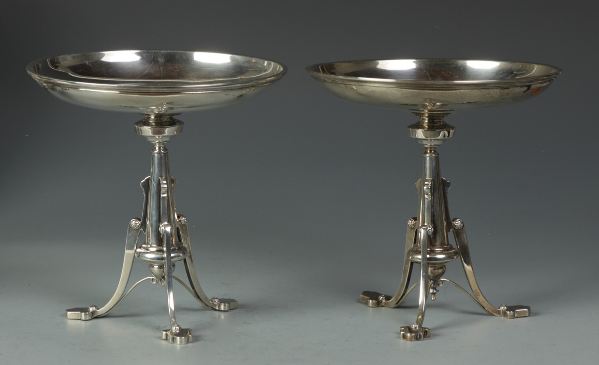 Pair of Unmarked Sterling Compotes