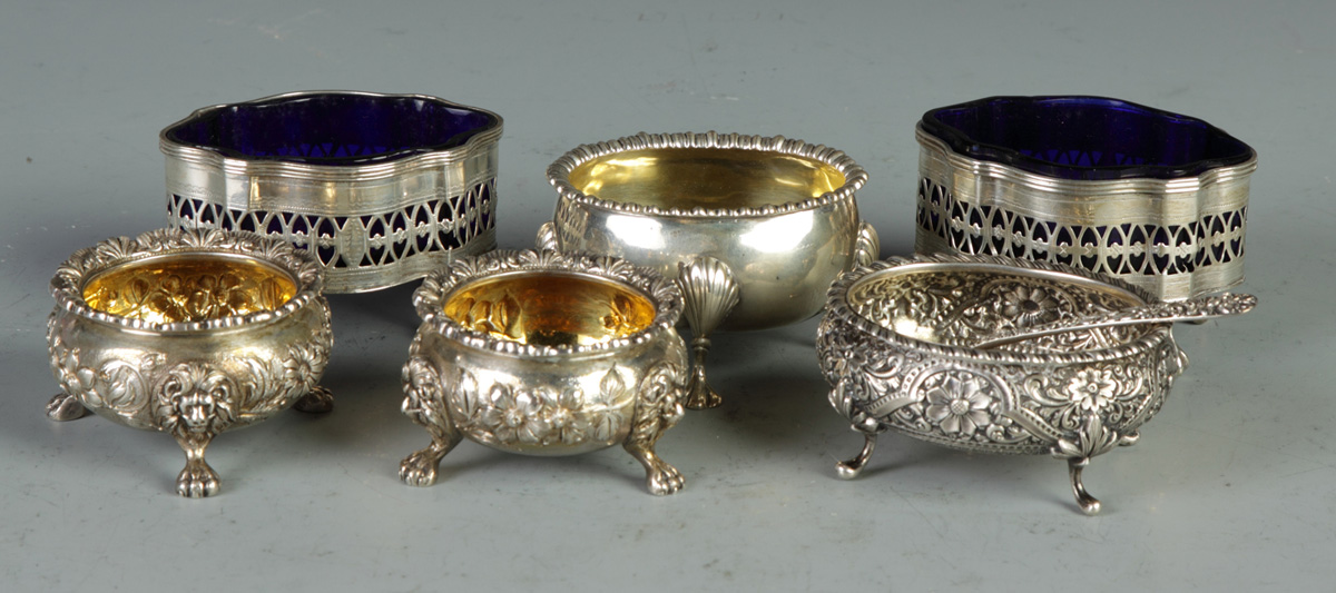 Group of 6 Sterling Master Salts 13516e