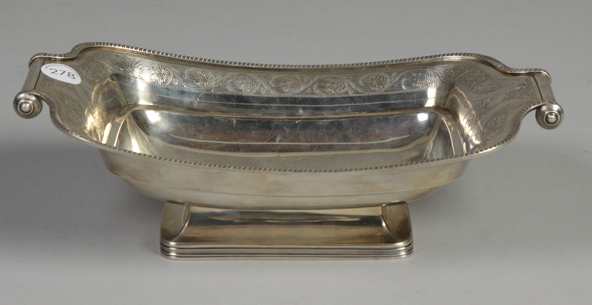 Coin Silver Handled Serving Dish