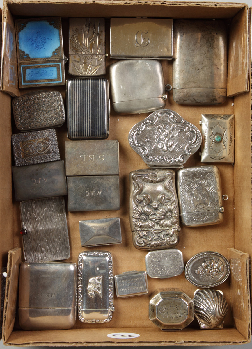 Group of sterling & silver match