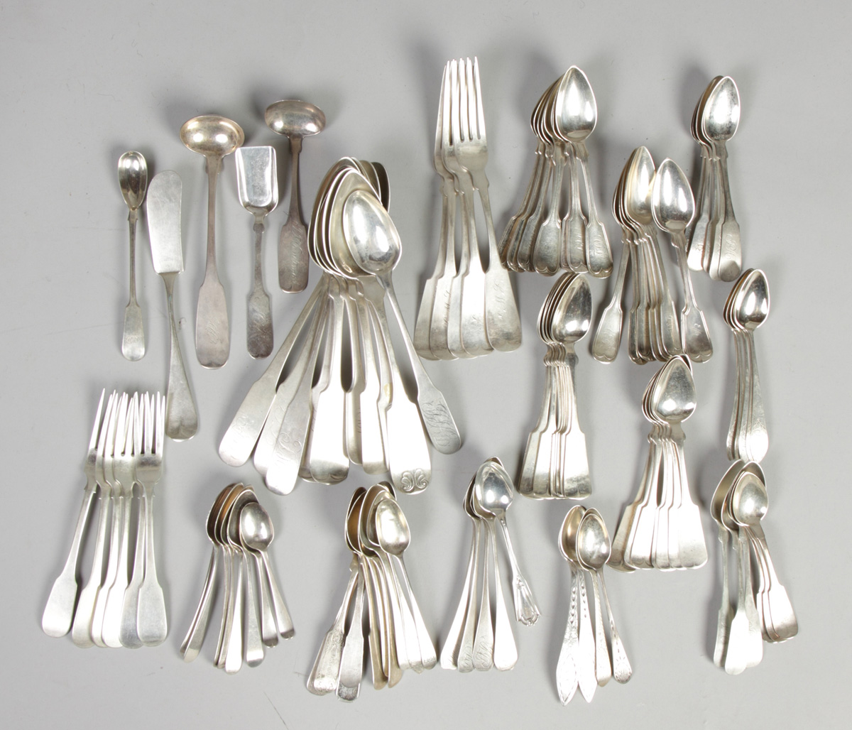 Misc. Coin forks serving spoons teaspoons
