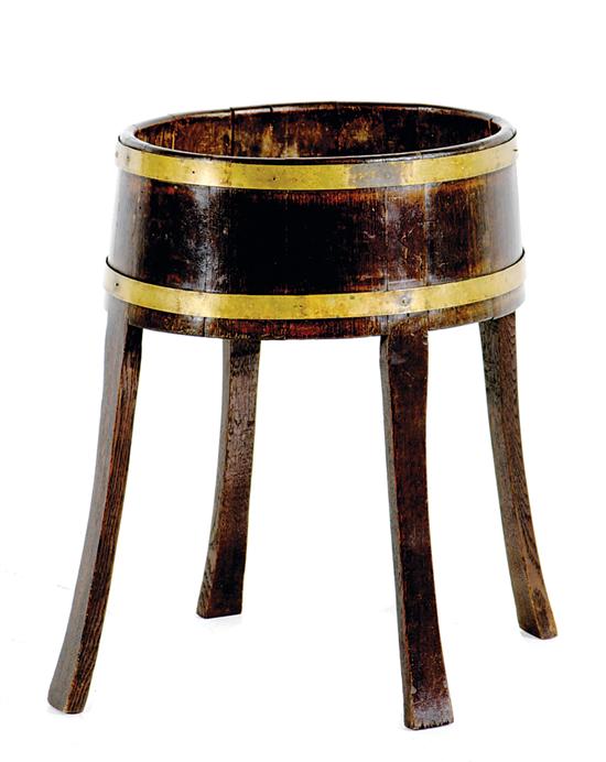 George III oak wine cooler late