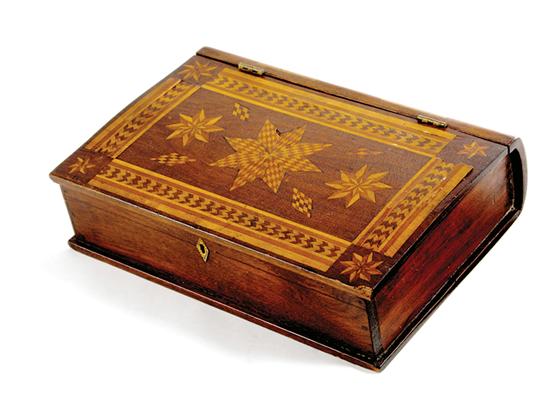 Victorian inlaid mahogany box American 1351dd