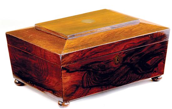 English rosewood jewelry box 19th 1351e9