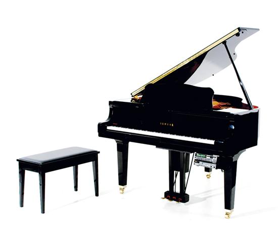 Yamaha black lacquer baby grand piano