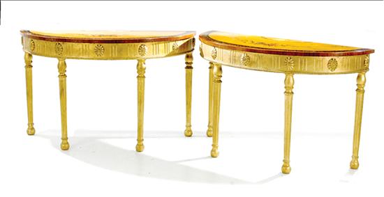 Pair Regency style painted wood