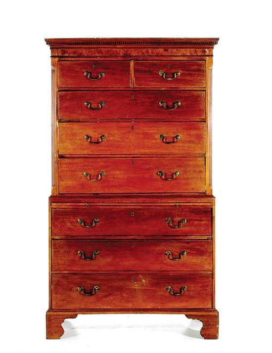 George III mahogany chest on chest 1351fc