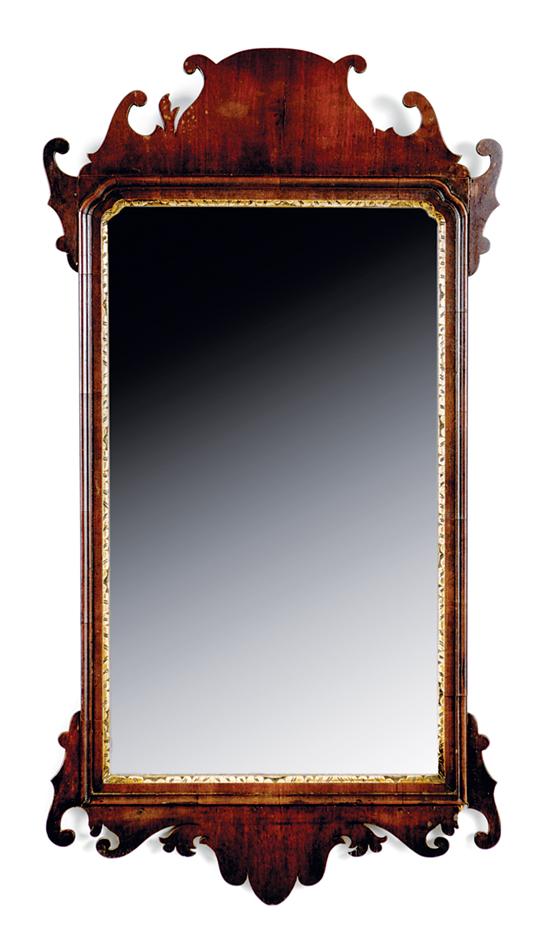 English Chippendale mahogany mirror