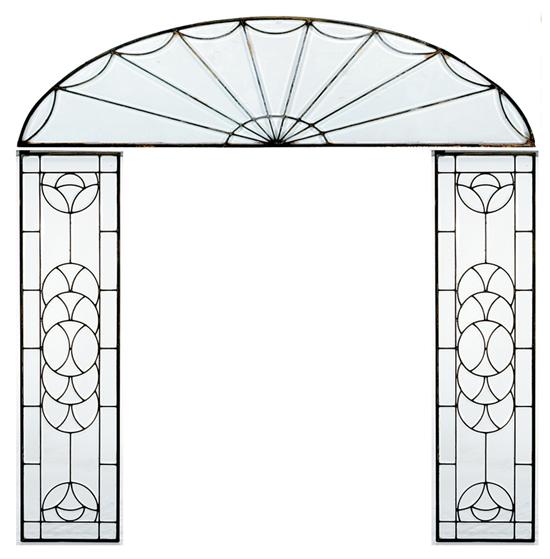 Leaded glass entryway surround 13522f