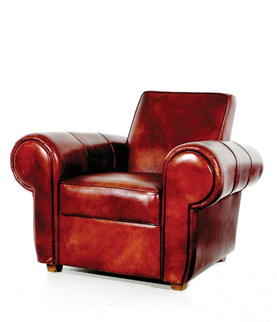 English leather club chair 20th 135268