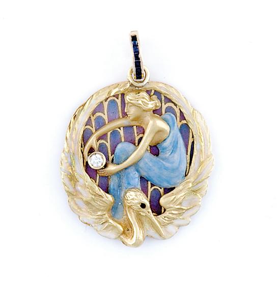 Exceptional Art Nouveau plique 135294