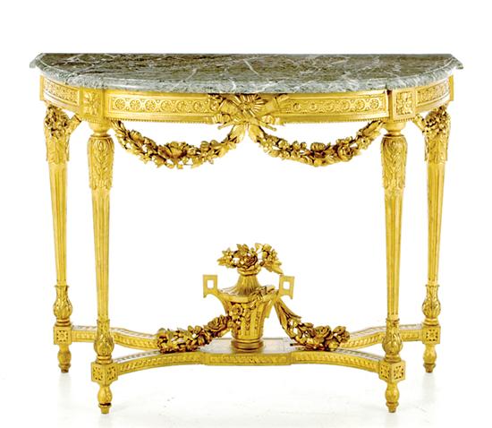 Louis XVI marbletop giltwood console 13529c