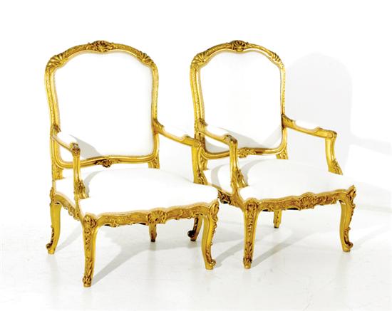 Fine pair Louis XV style carved