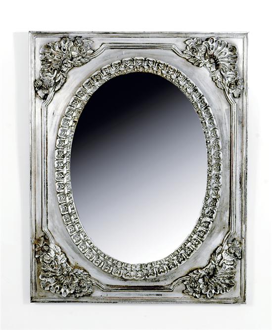 Silver giltwood mirror rectangular 1352a7