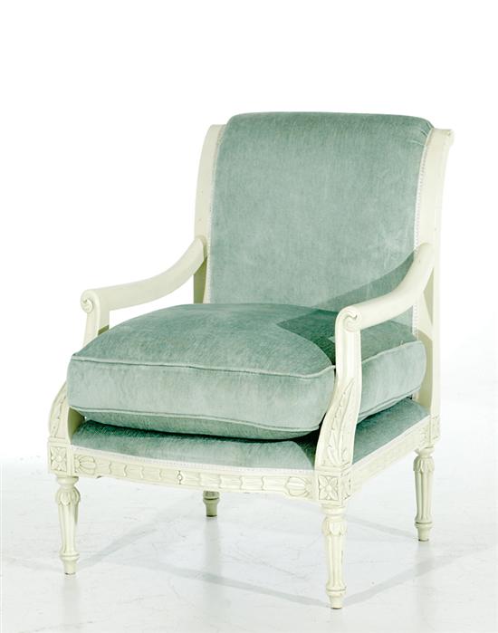 Louis XVI style painted armchair 1352b3