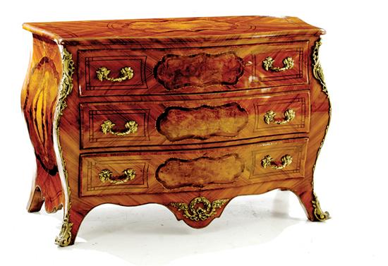 Louis XV style inlaid mahogany